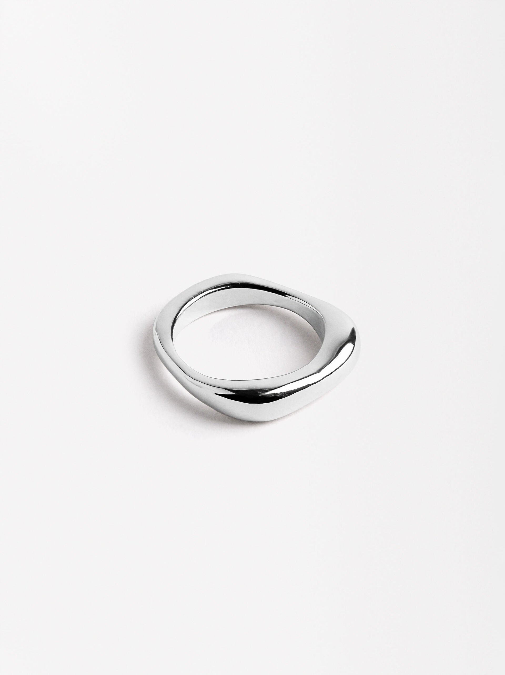 Anello rettangolare argentato image number 2.0