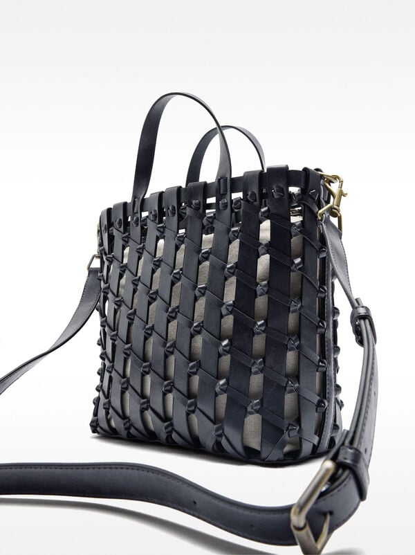 Tote bag braided with knots