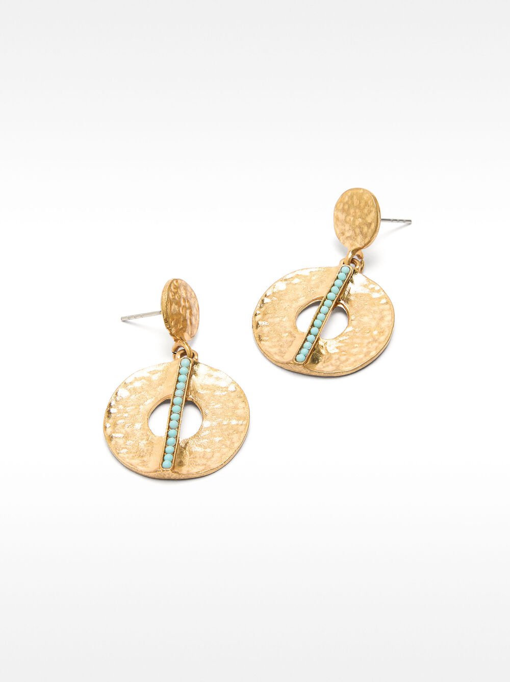 Hoop earrings with central line