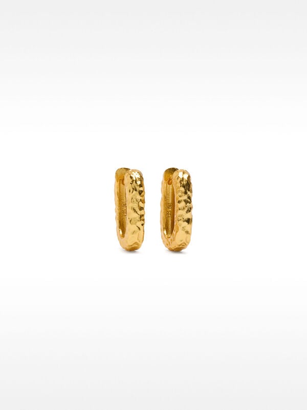 Textured hoop earrings - 925 sterling silver