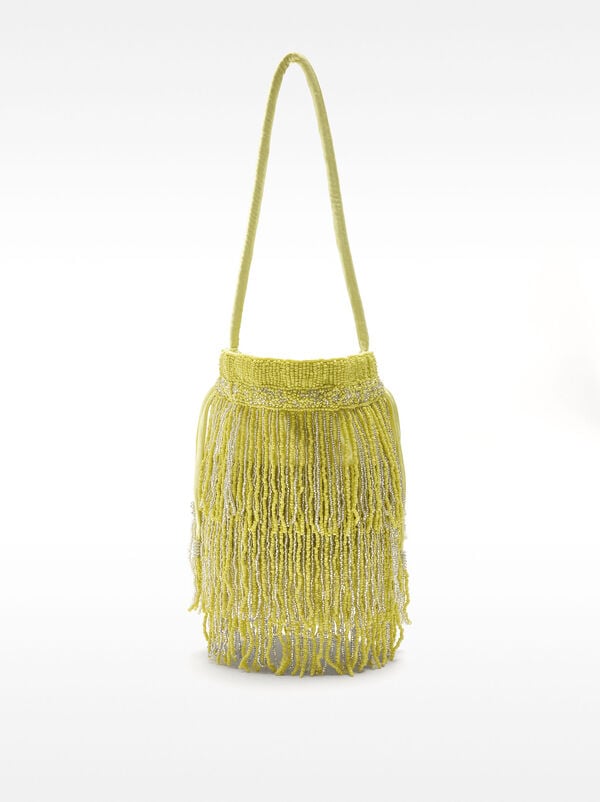 Party bag with beads and fringes