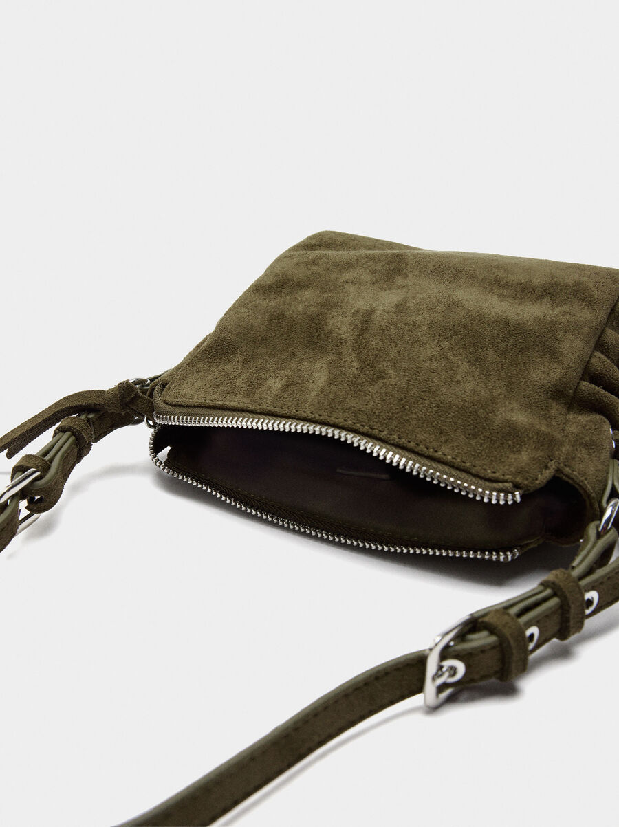 Shoulder bag with leather effect