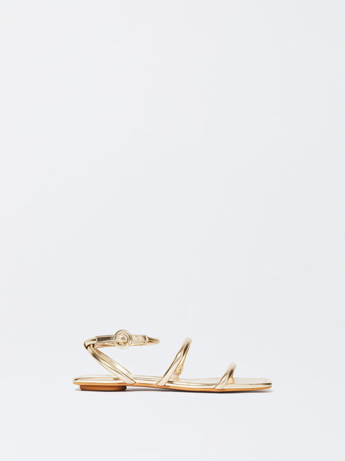 Online Exclusive - Flat Sandals With Tubular Straps