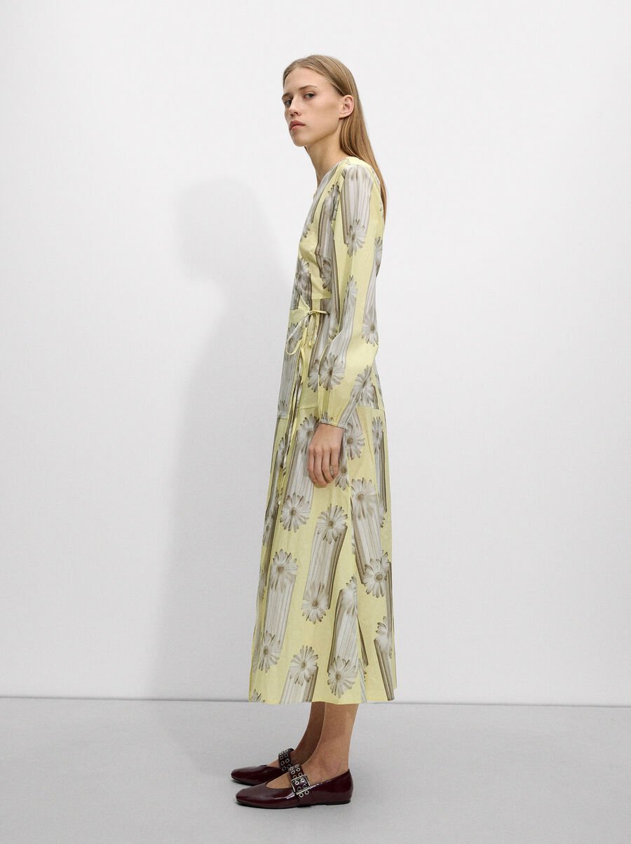 Vestido algodón estampado floral