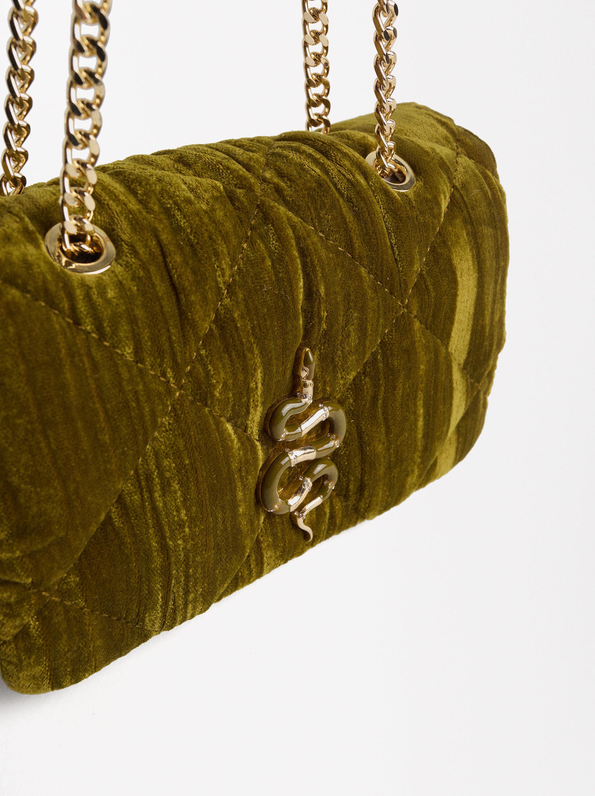 Velvety shoulder bag snake image number 1.0