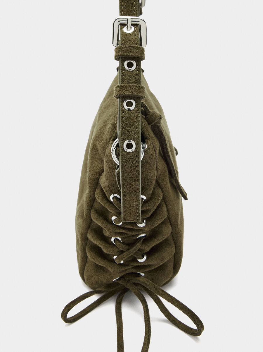 Shoulder bag with leather effect