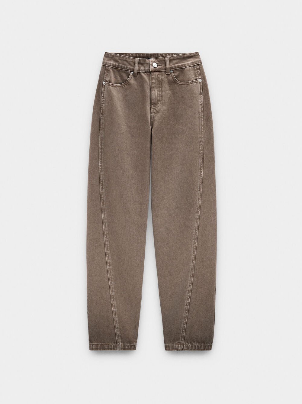 Balloon baggy denim trousers
