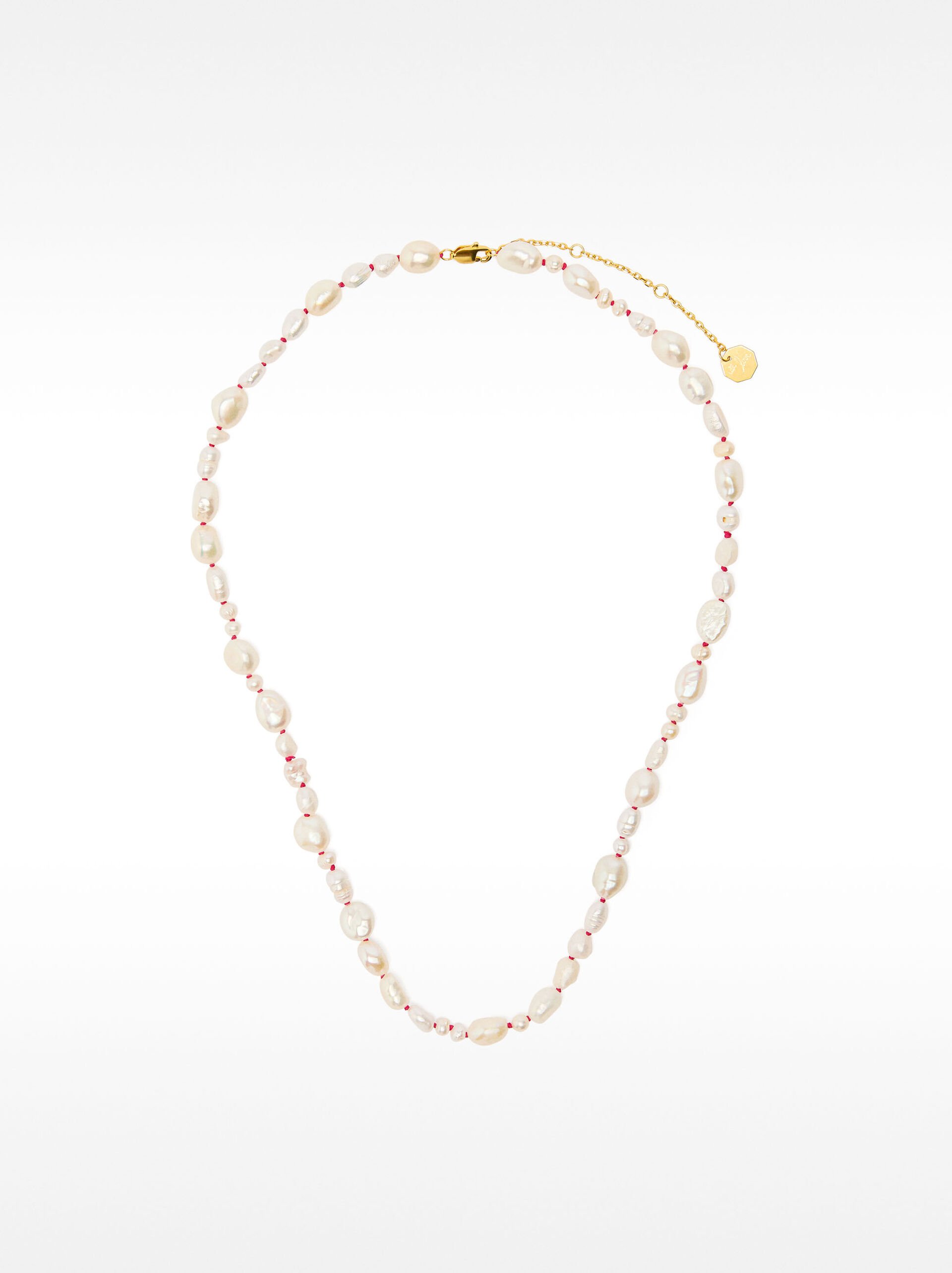Necklace with freshwater pearls - 925 sterling silver image number 0.0