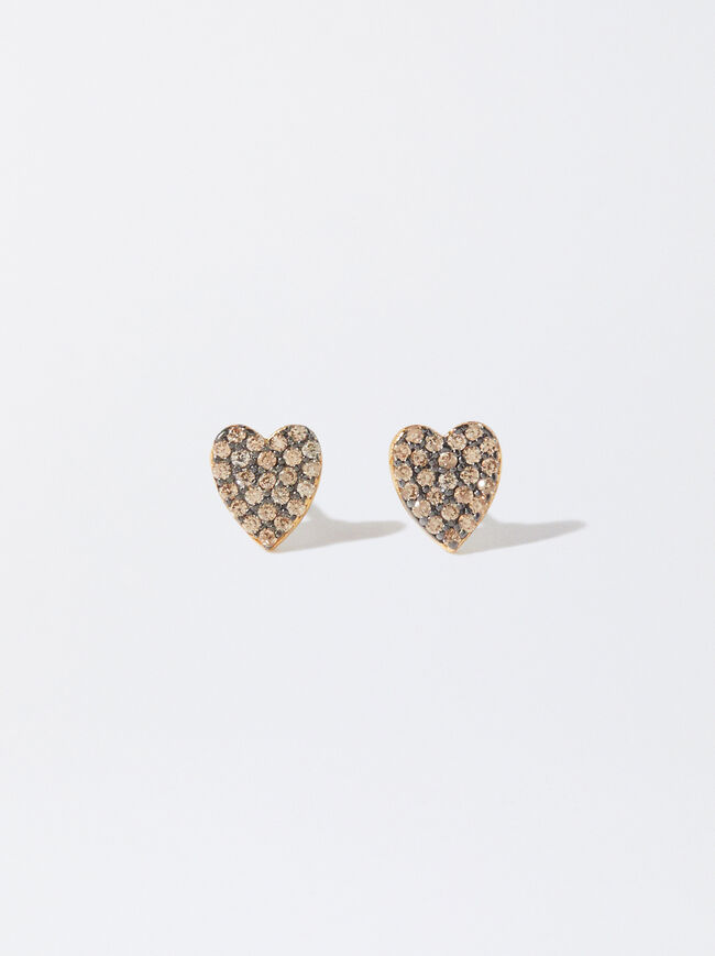 925 Silver Earrings With Hearts image number 0.0