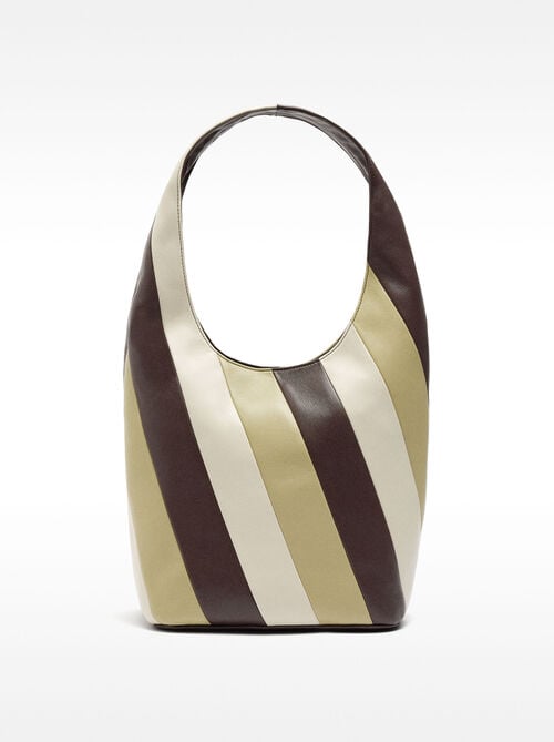 Bolso de hombro de rayas