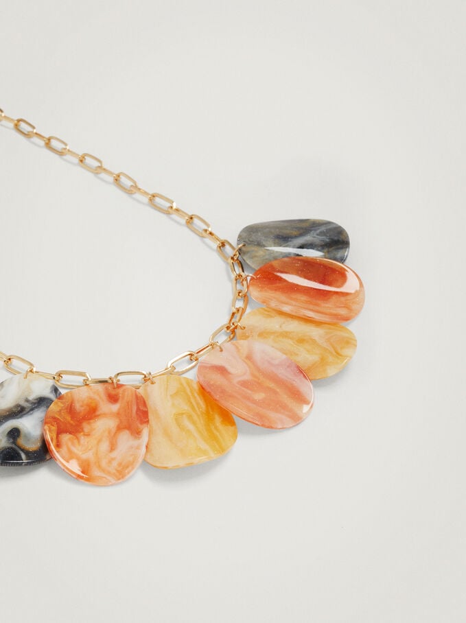 Necklace With Resin, Multicolor, hi-res