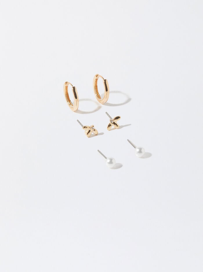 Golden Earrings Set