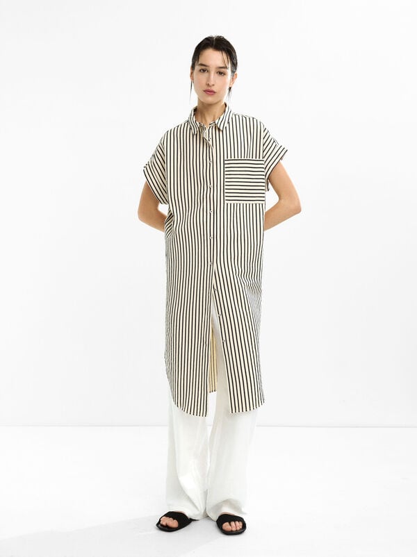 Striped shirt dress