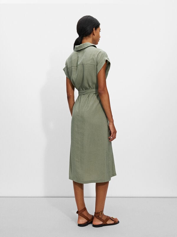 Shirt midi dress