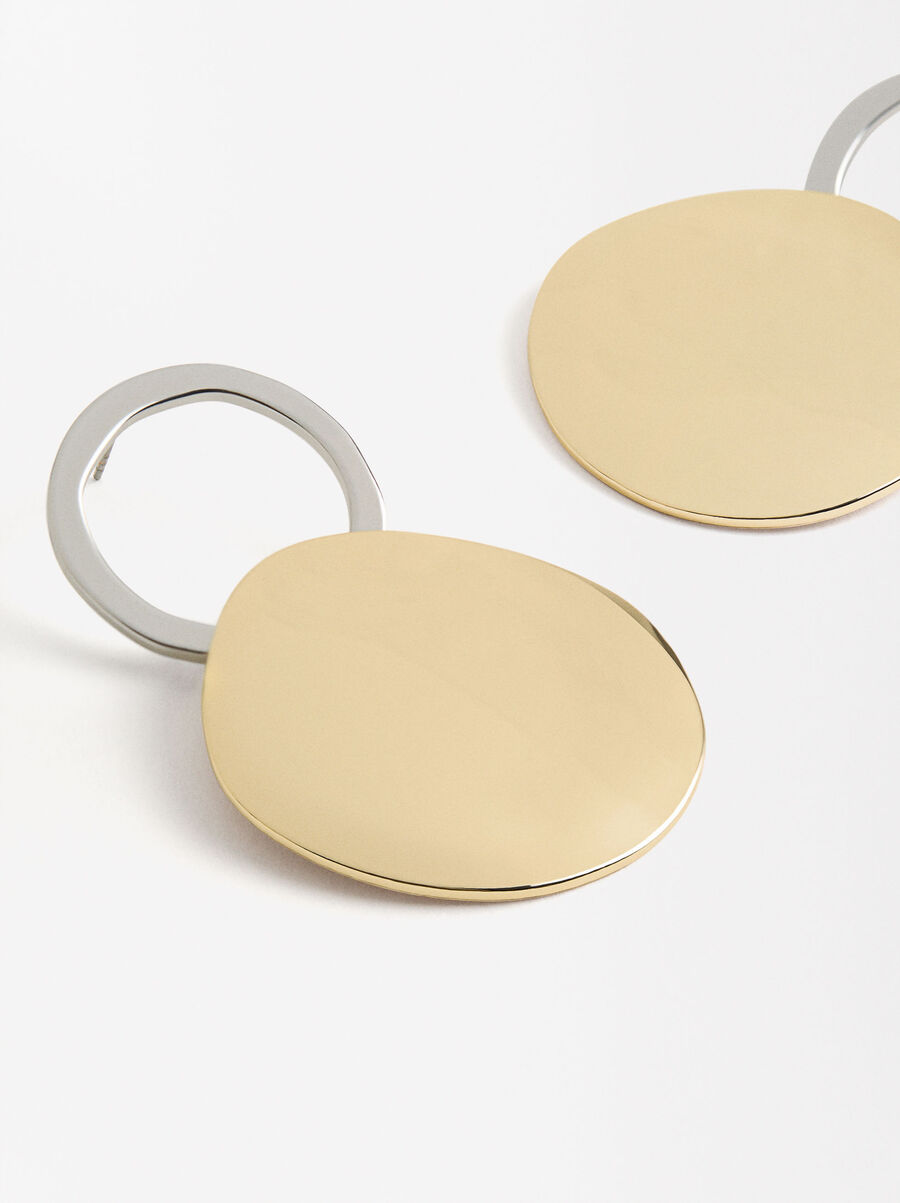 Maxi hammered effect earrings