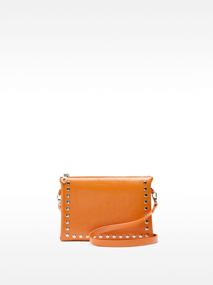 Double crossbody bag with studs