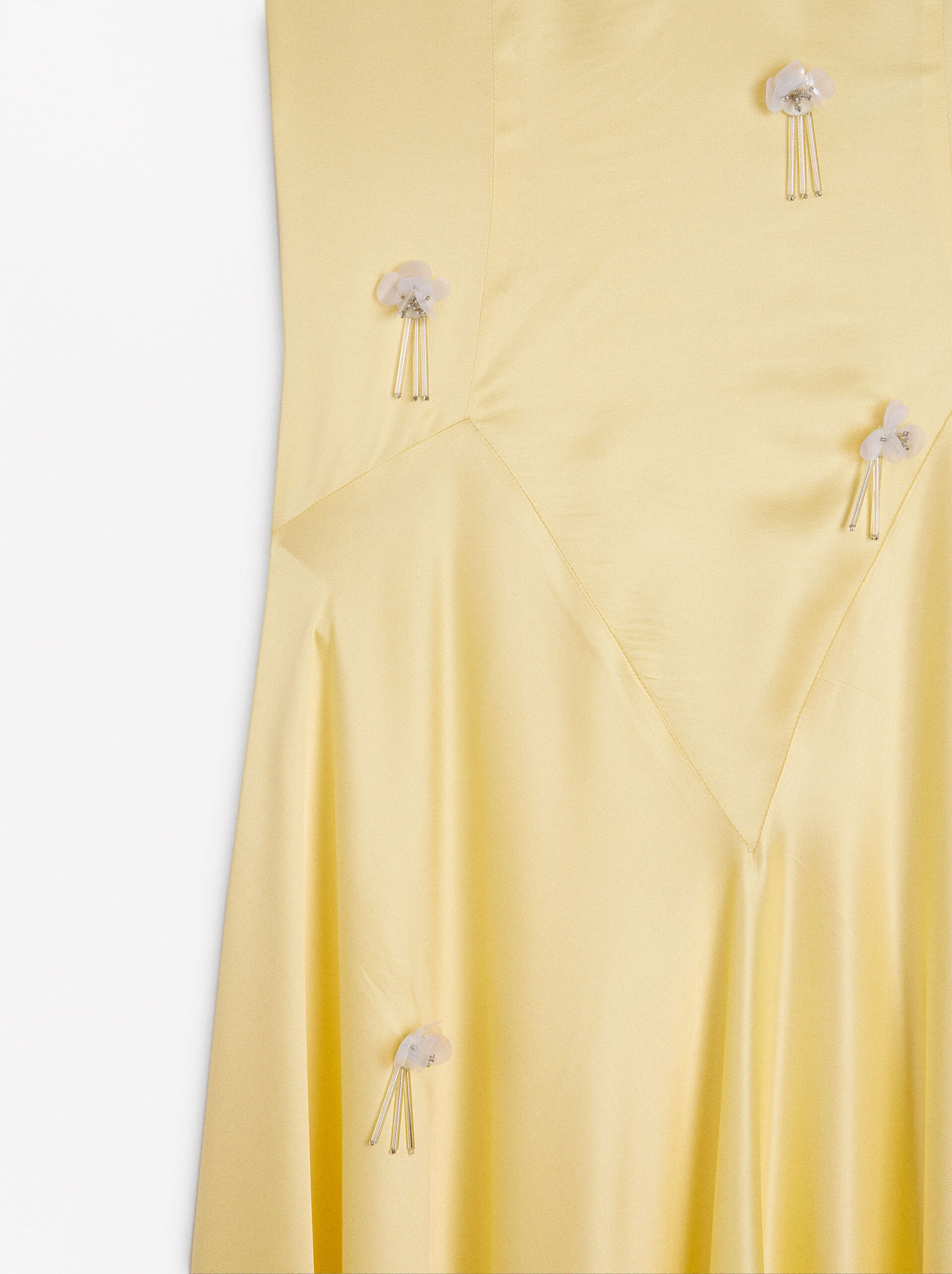 Langes satinisches Halterkleid image number 6.0