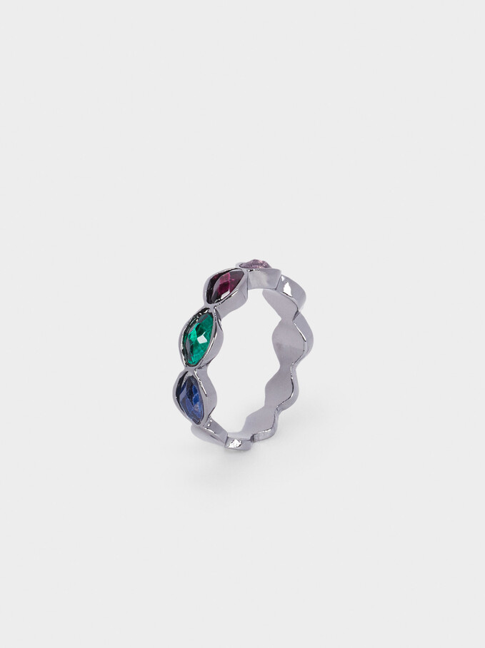 Irregular Metallic Ring, Multicolor, hi-res
