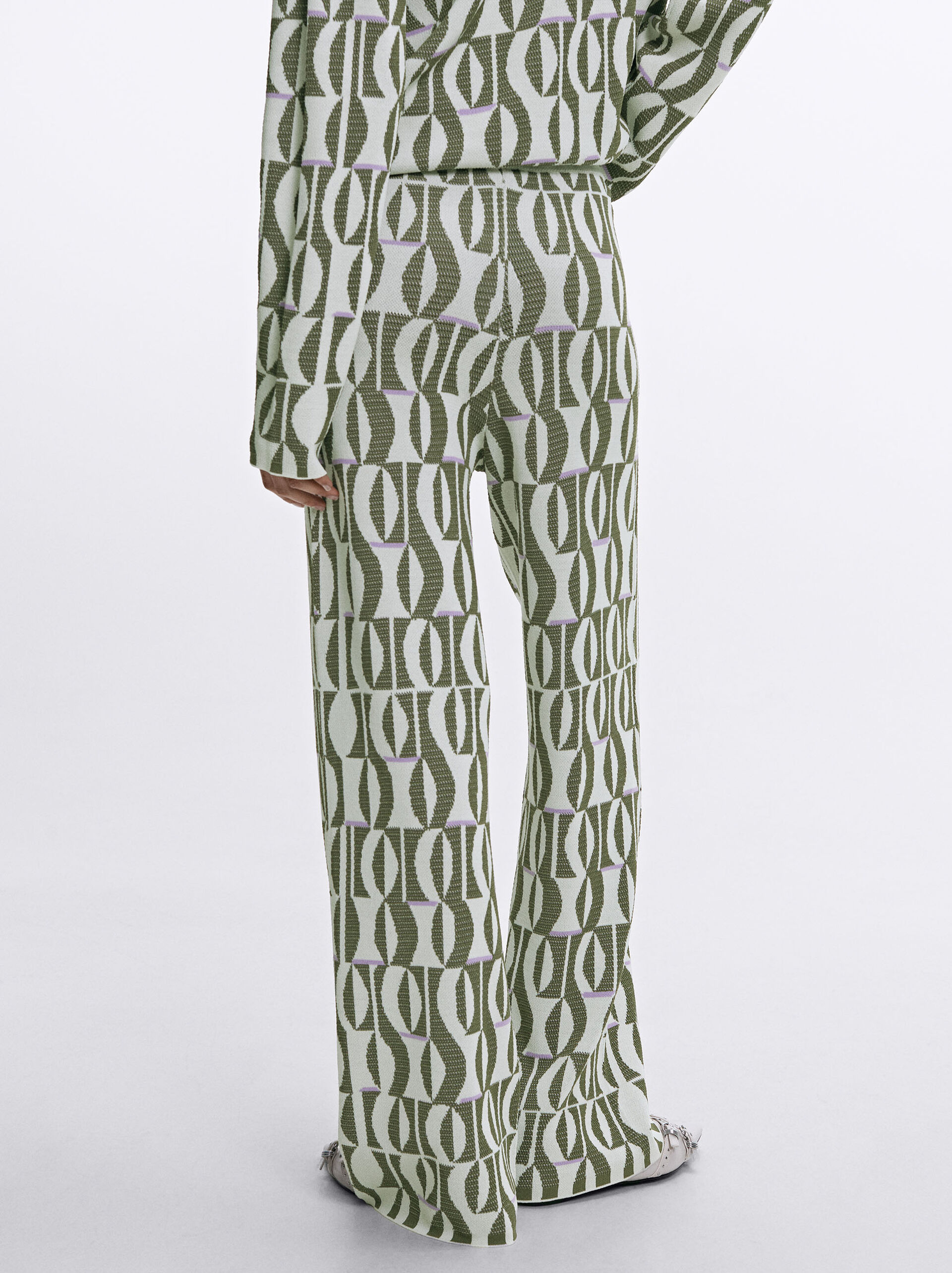 Jacquard Knit Trousers image number 4.0