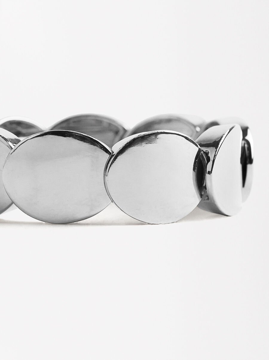 Bracciale elastico argentato segmentato