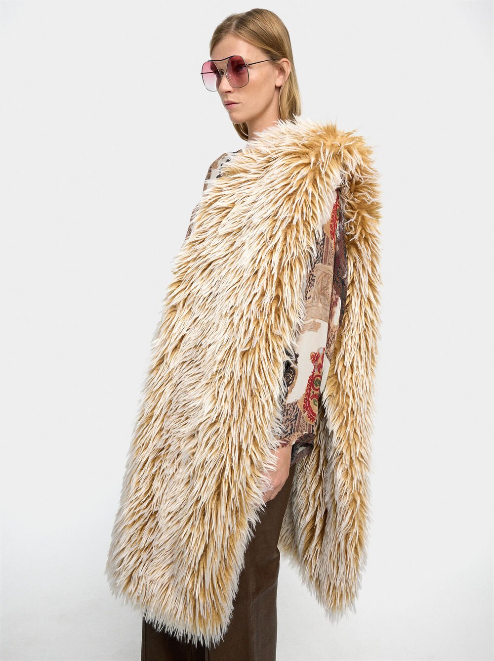 Fake fur stole