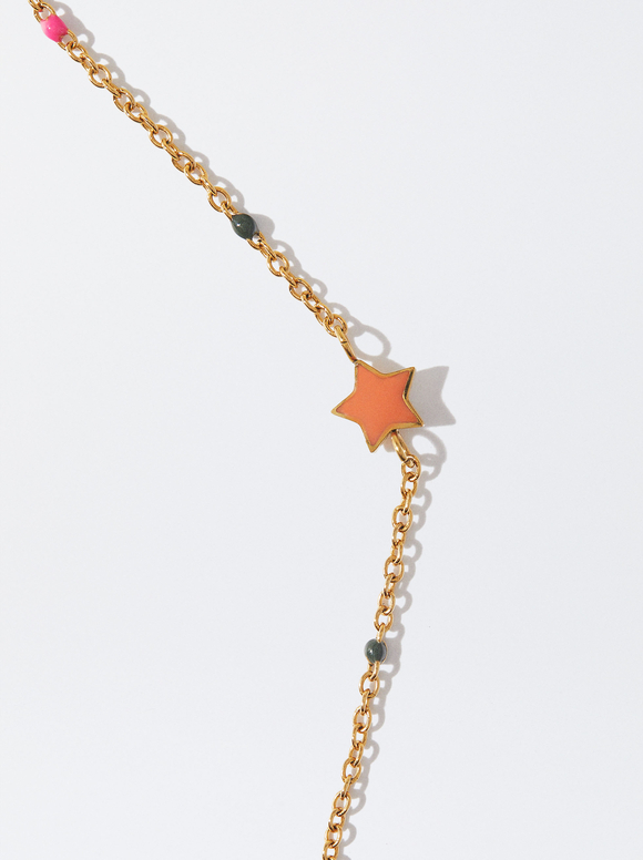 Steel Bracelet With Star, Multicolor, hi-res