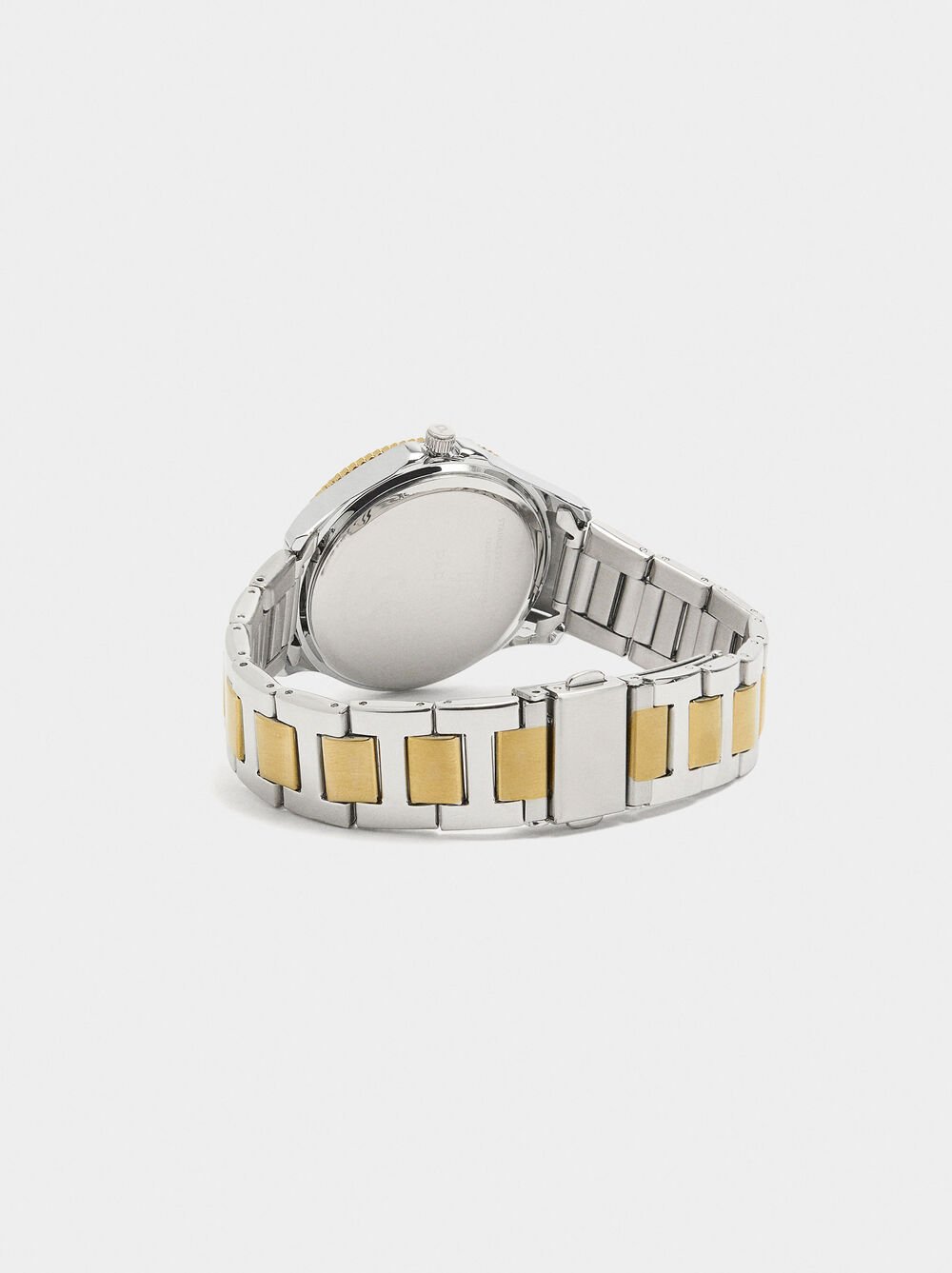 Bicolor watch with stainless steel bracelet