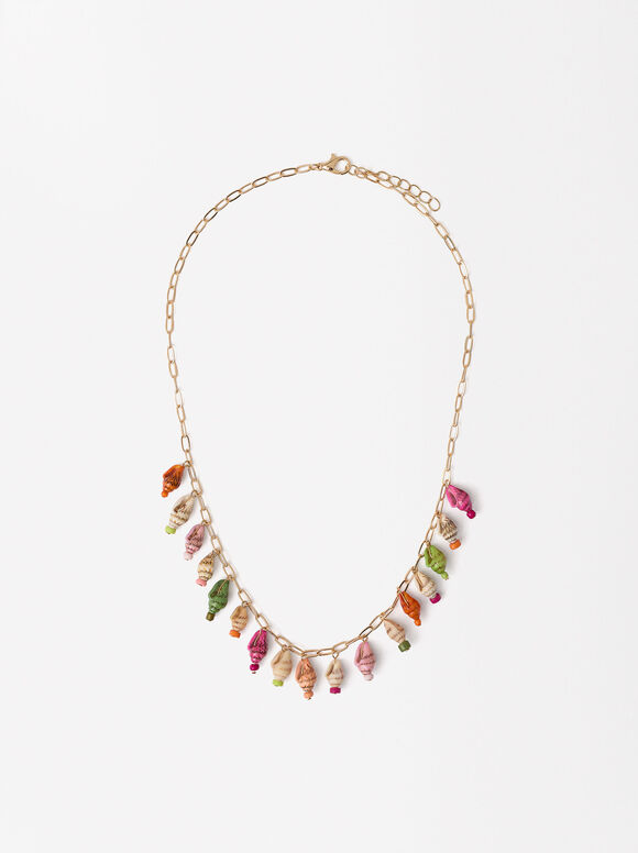 Mini Shell Necklace, Multicolor, hi-res