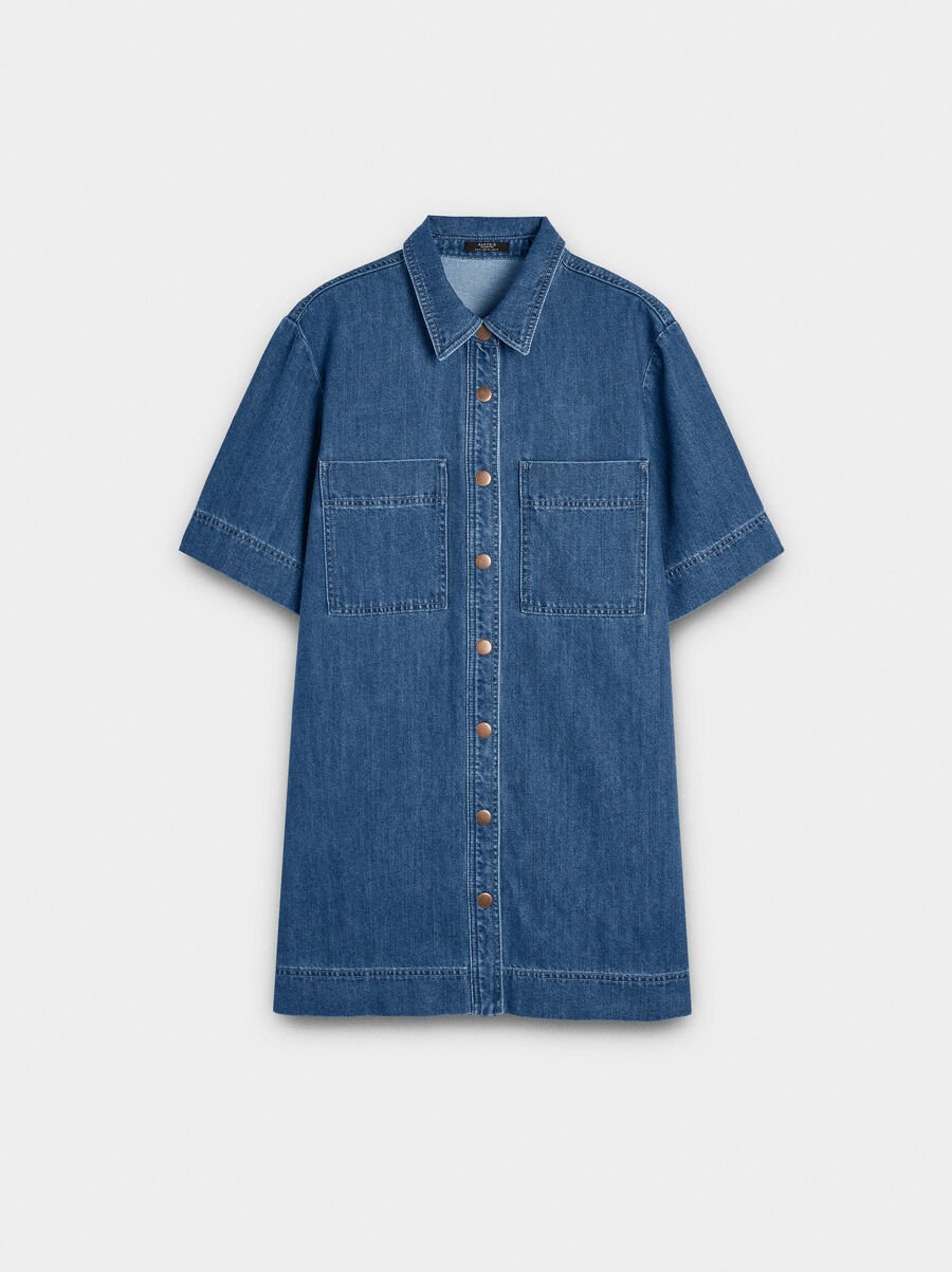 Denim dress with 100% cotton