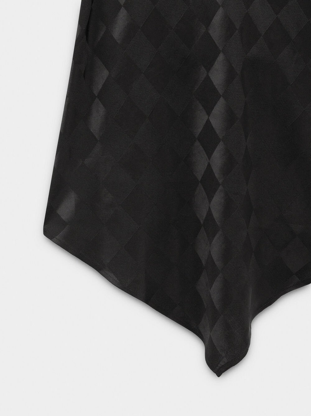 Top with satin diamond shapes