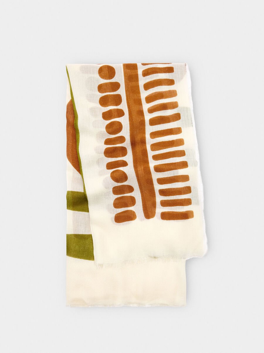 Pañuelo estampado con lã