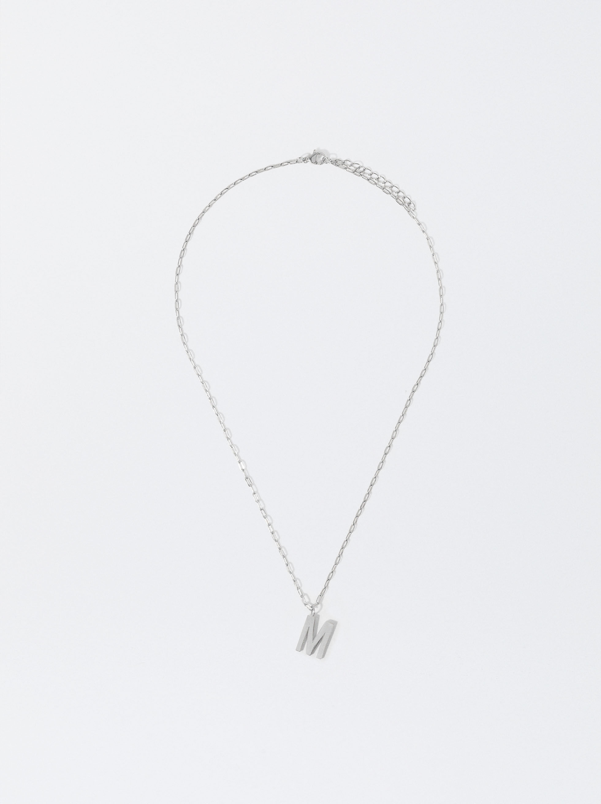 M pendant store necklace silver