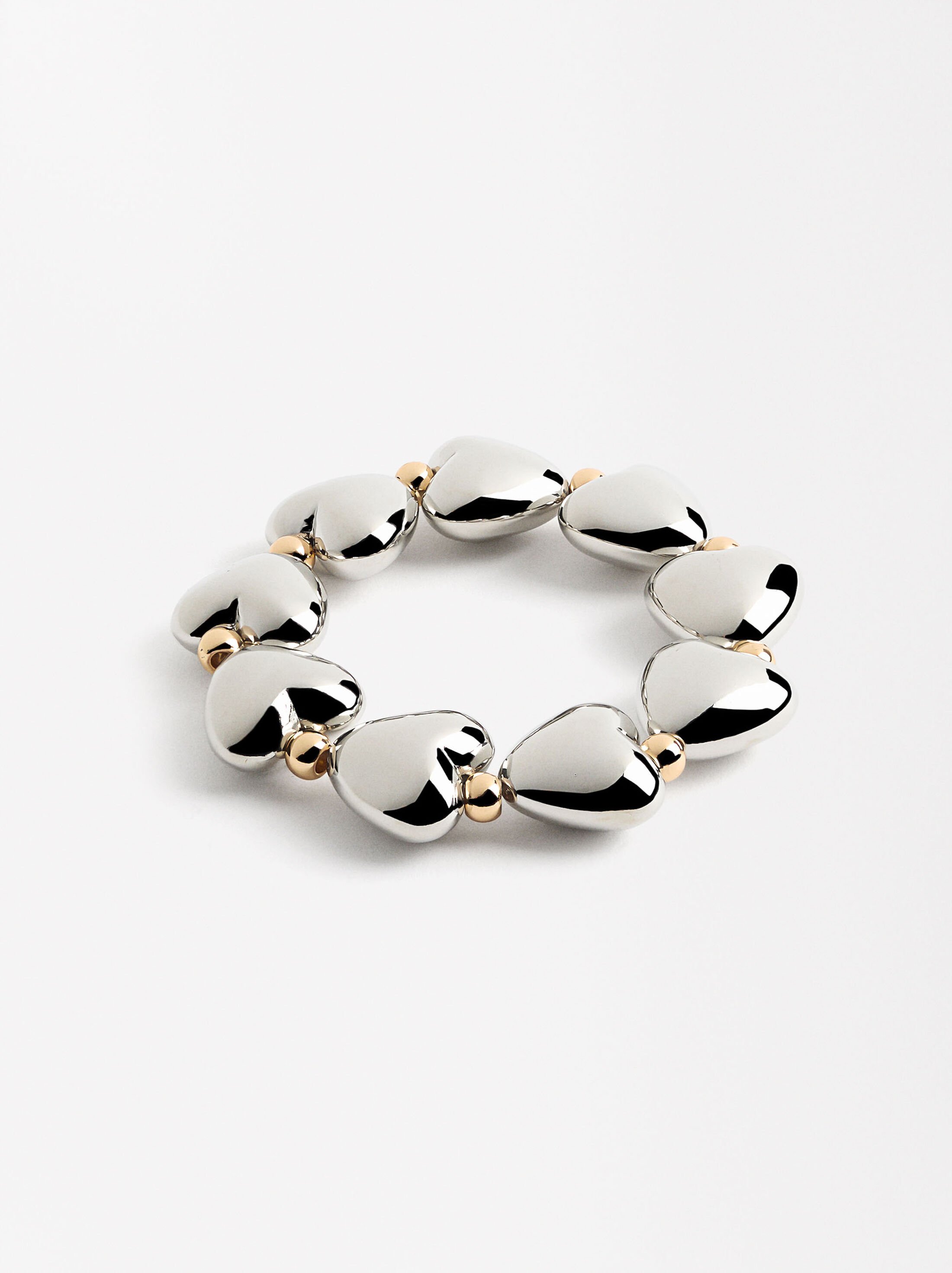Bicolor heart bracelet image number 0.0