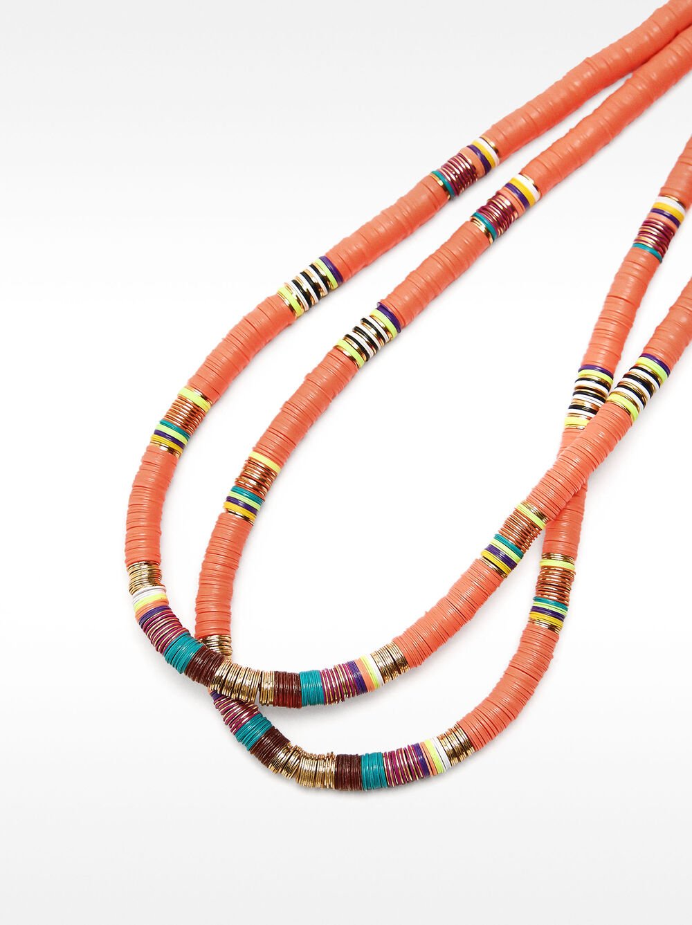 Segmented double necklace