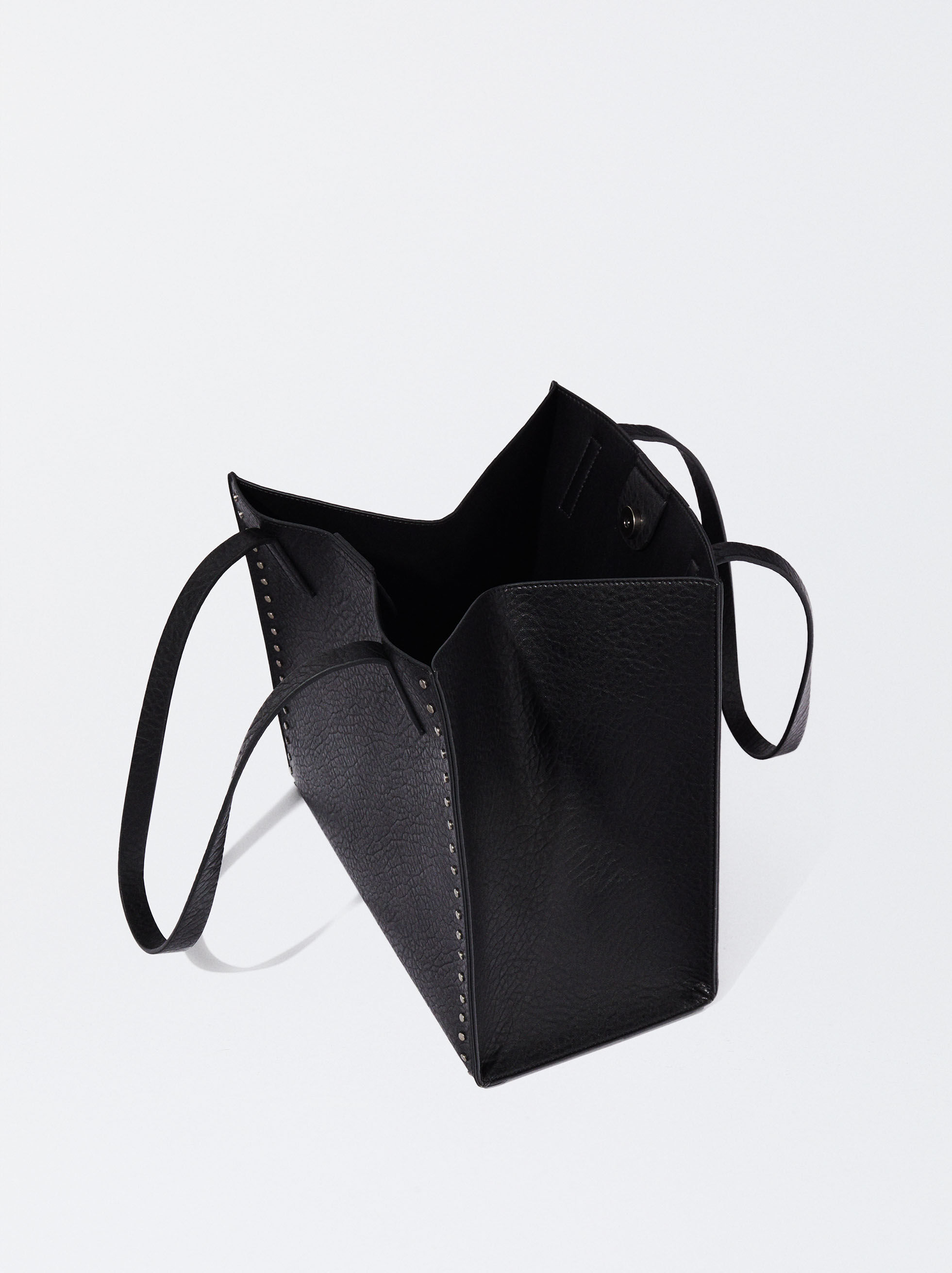 Black tote with best sale studs