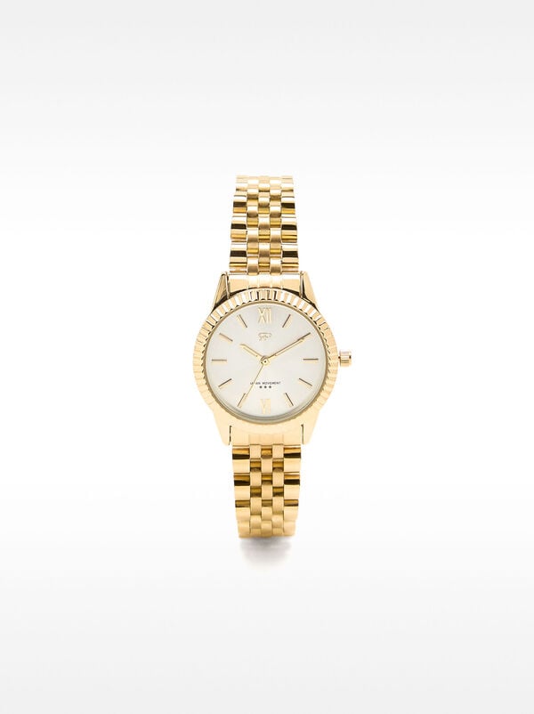 Watch with stainless steel wristband