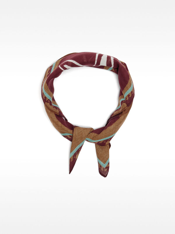 Square printed scarf 100% cotton