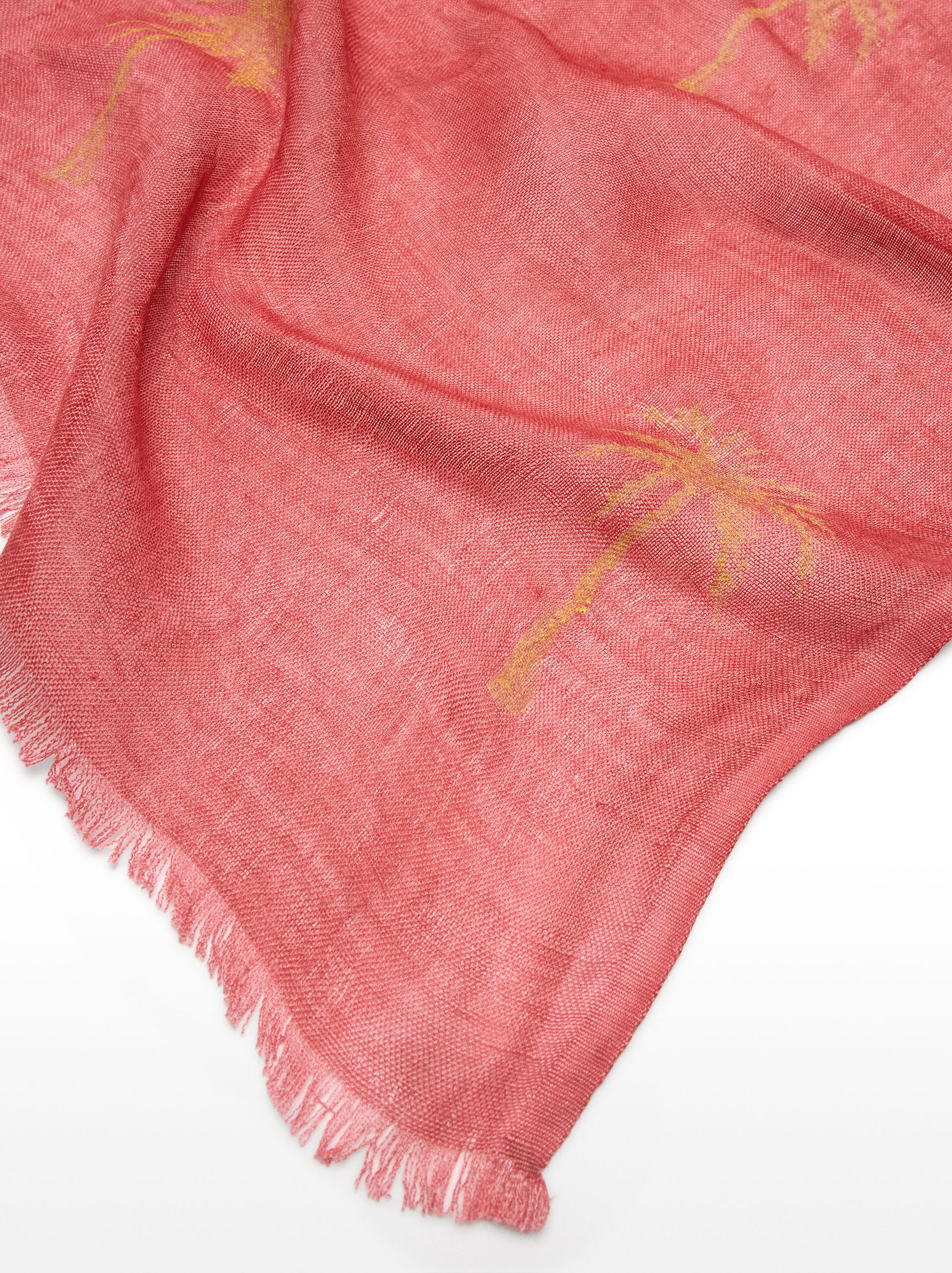 Foulard imprimé en mélange de lin image number 1.0