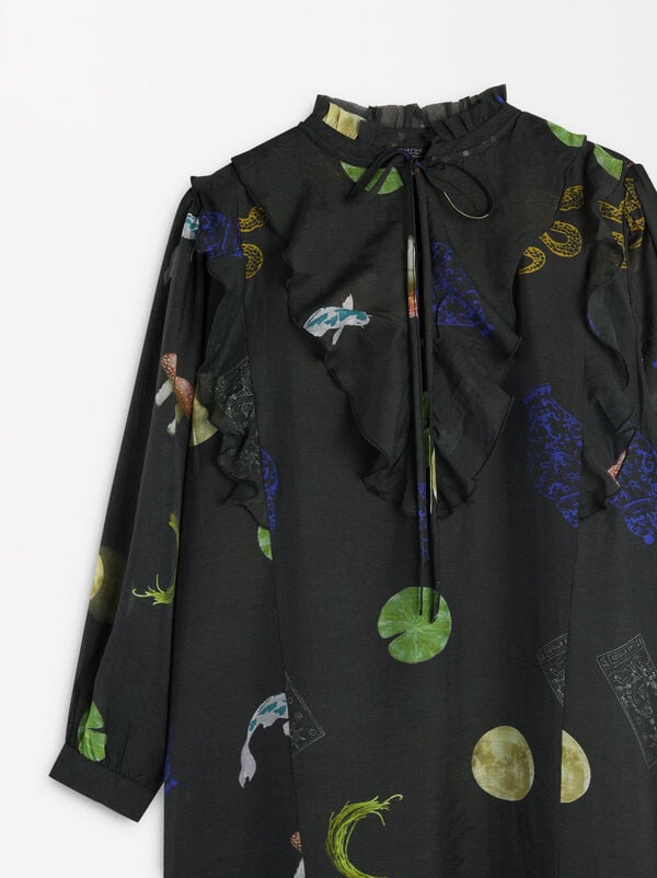 Printed midi dress