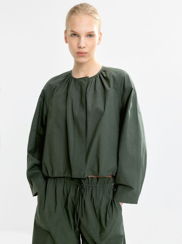 Shirt 100% cotton with ruched