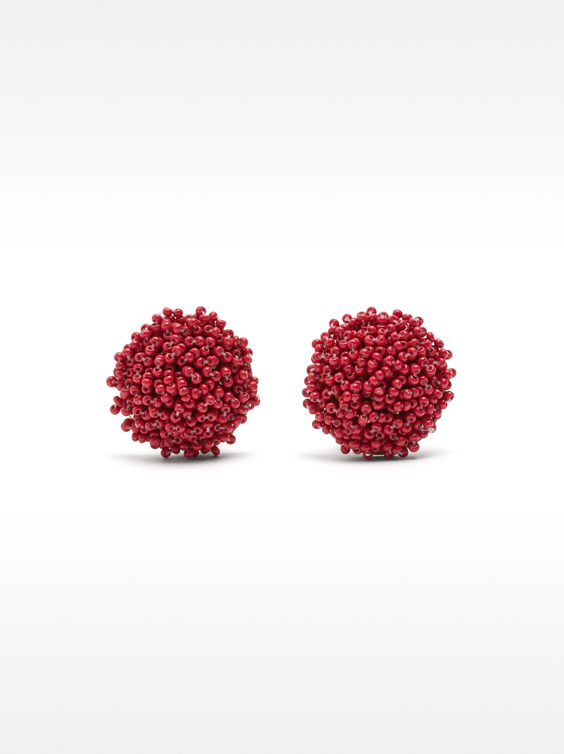 Boucles d'oreilles rondes avec perles image number 0.0