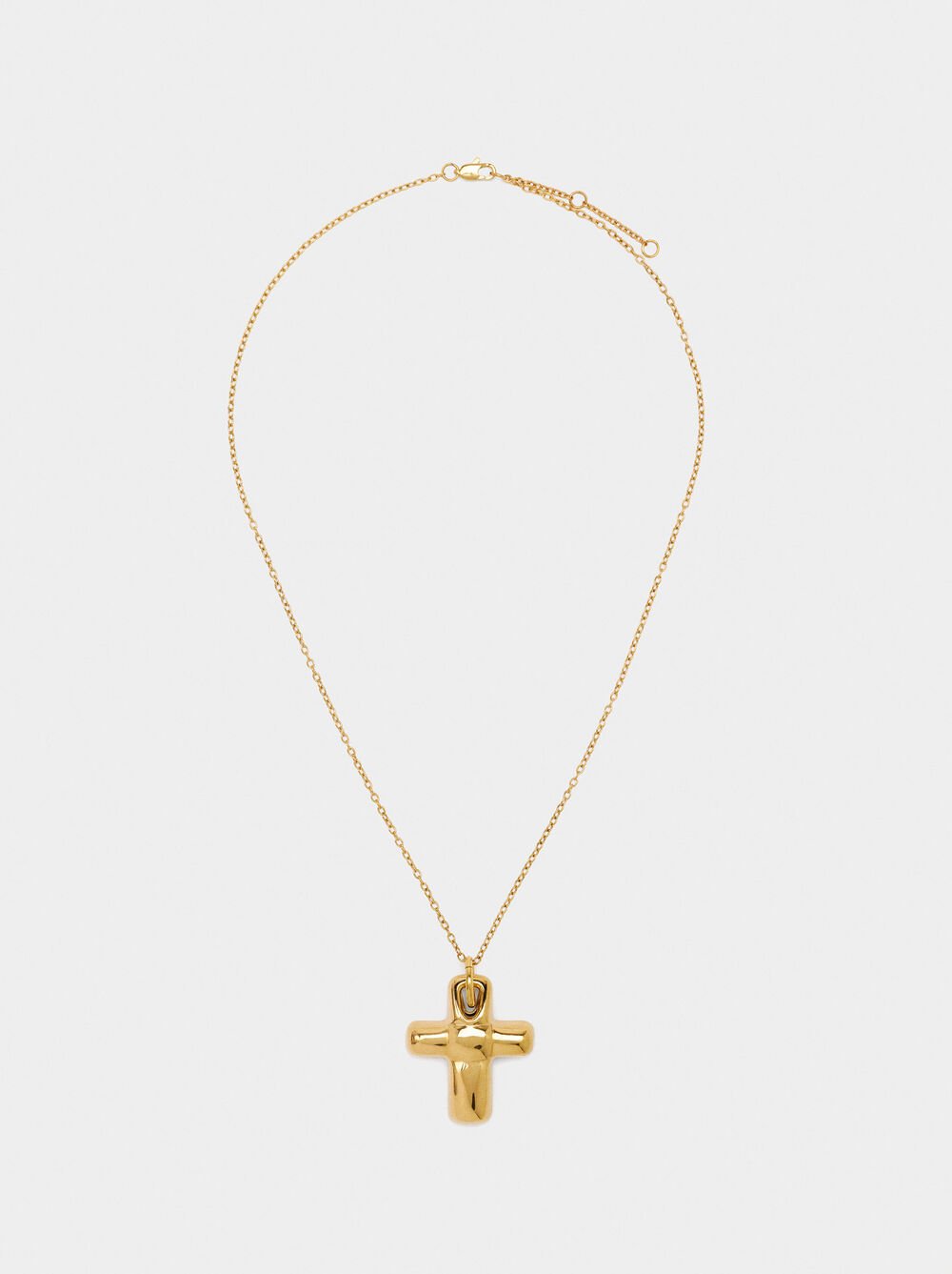 Necklace with cross pendant - stainless steel