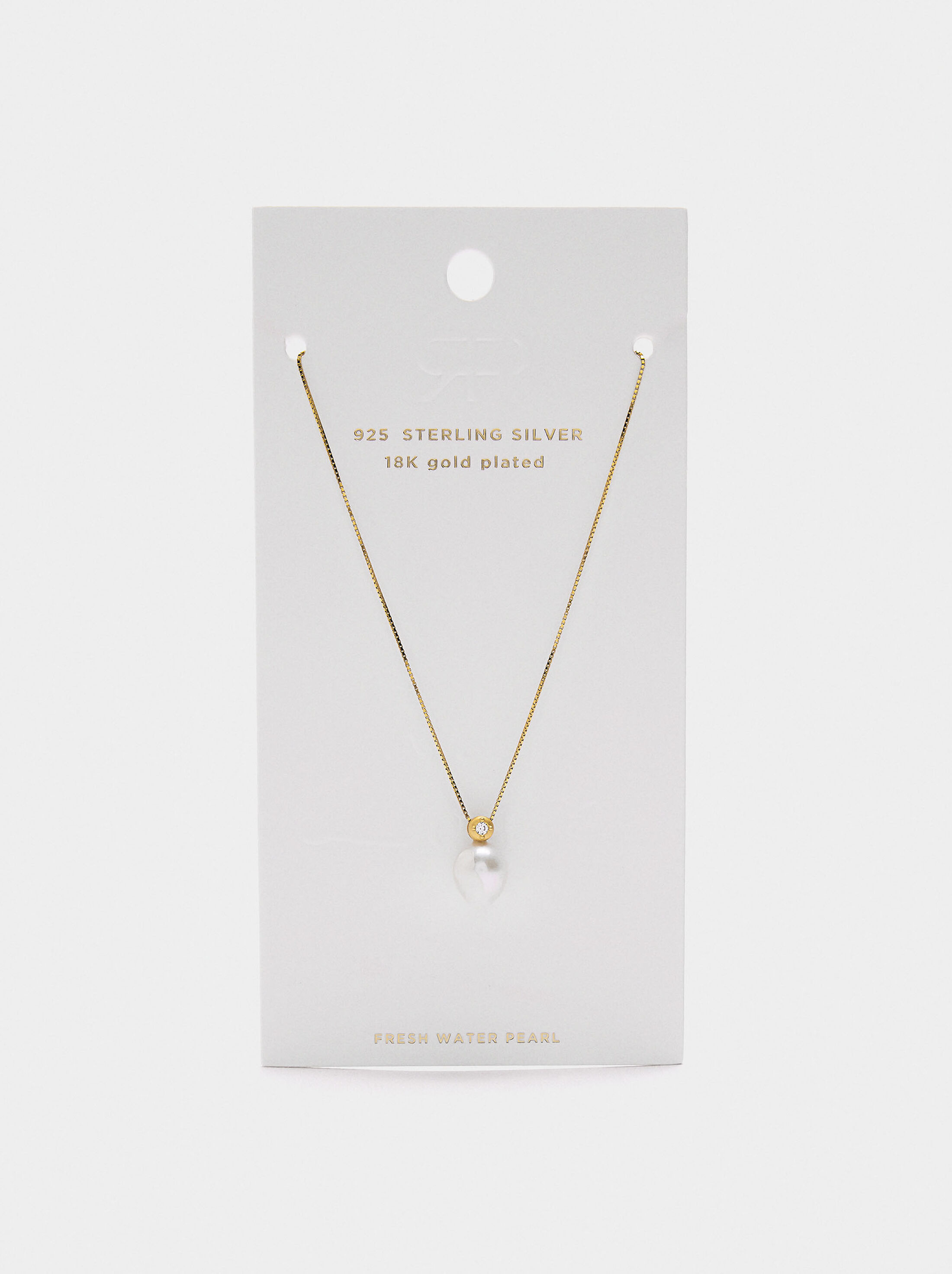 Collaret amb penjoll de perla d'aigua dolça - plata de llei 925 image number 4.0