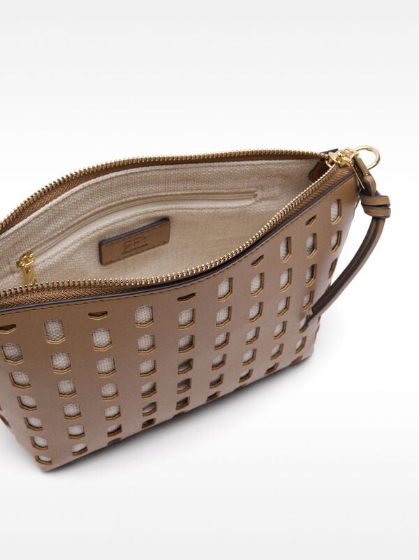 Perforated crossbody bag