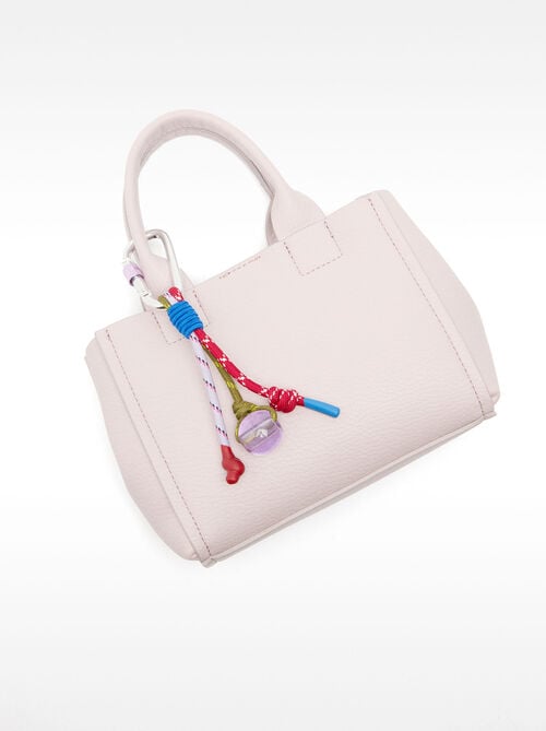 Mini tote bag with pendant
