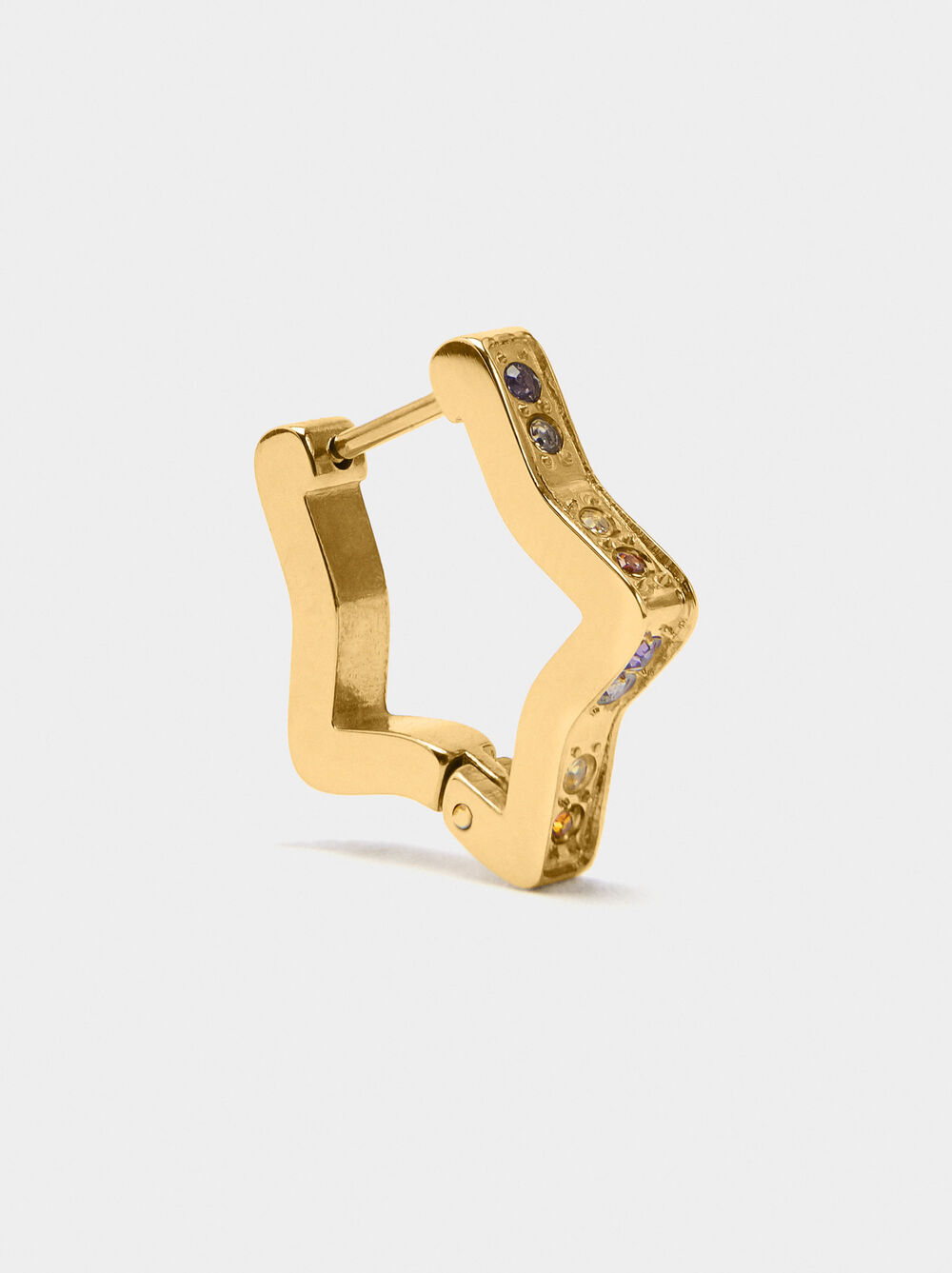 Brinco individual estrela - aço inoxidável