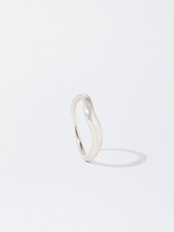 Irregular Golden Ring, Silver, hi-res
