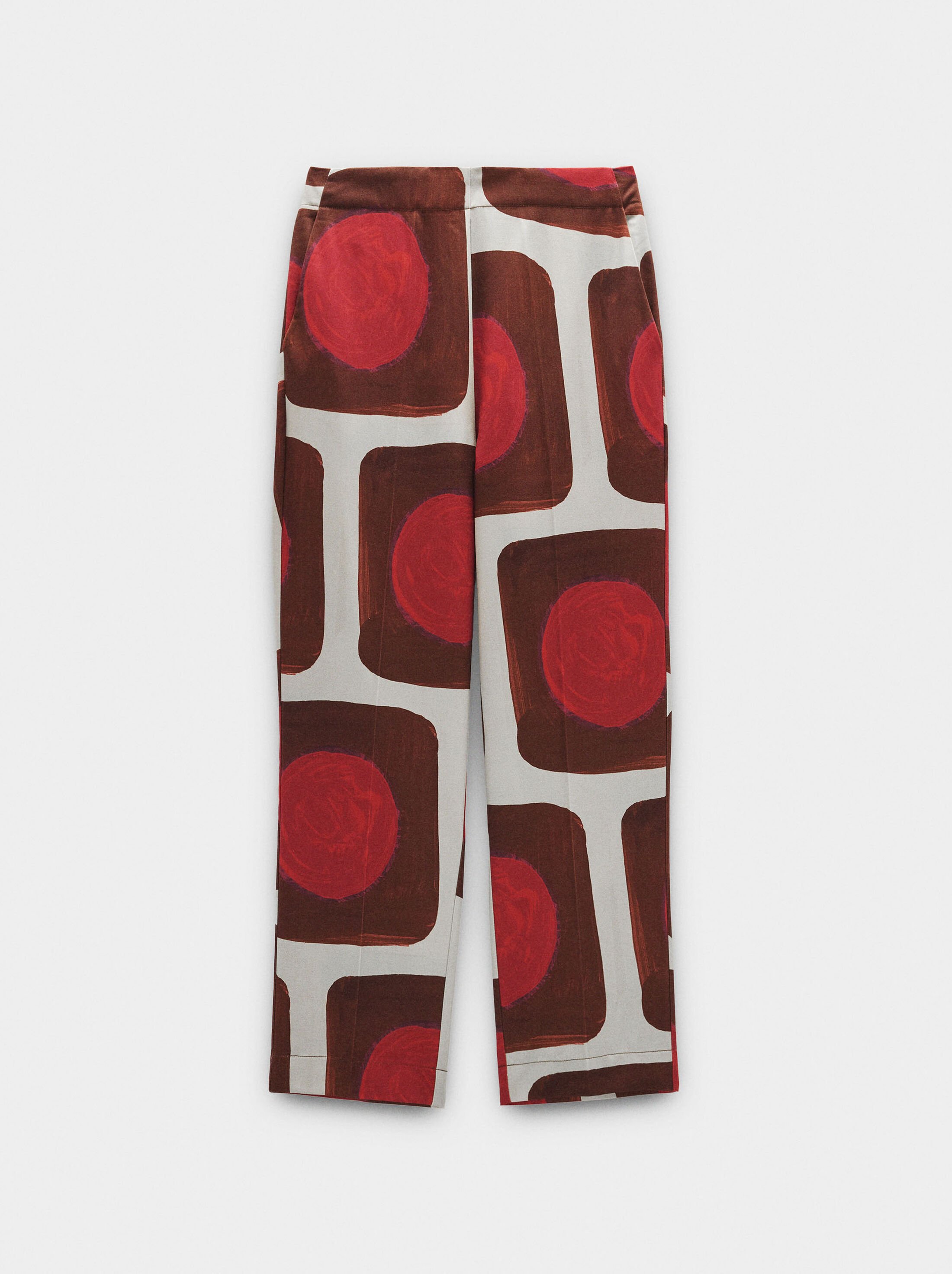 Printed lyocell trousers image number 4.0