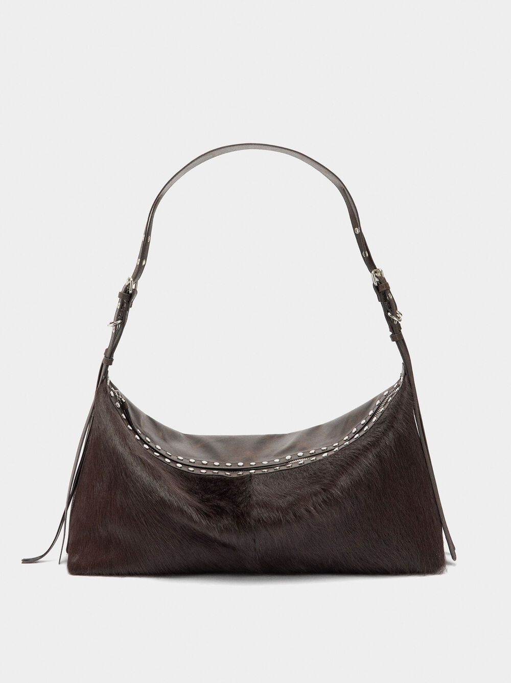 Bag with leather and studs details