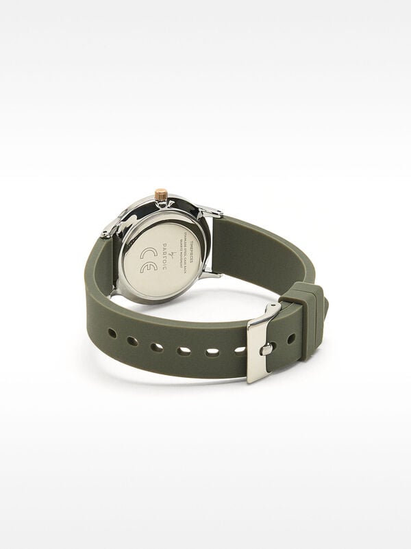 Watch with silicone strap